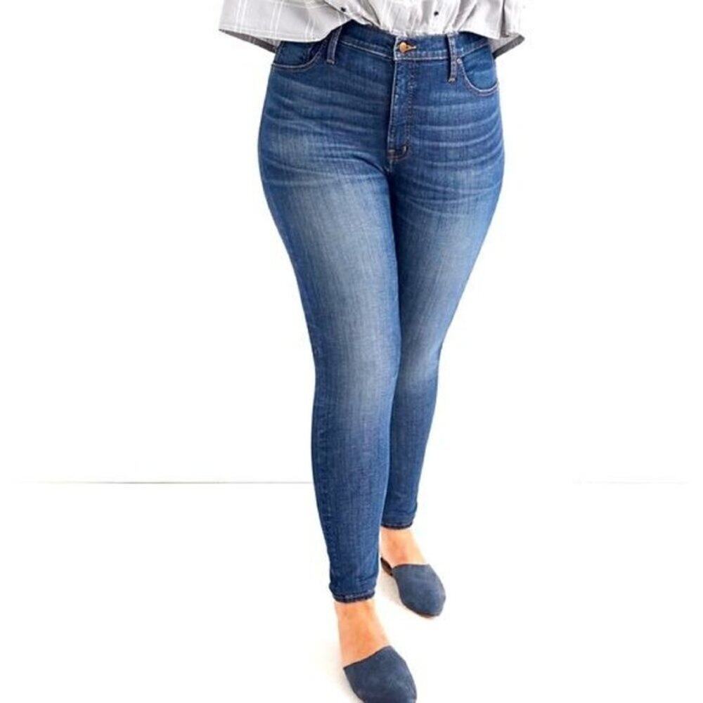 NWT Madewell High Rise Skinny Jeans Women’s Plus 36W Blue Stretch Denim